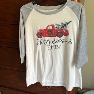 Size 2XL Christmas 3/4 length sleeve top
